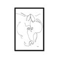 Picture of Line Drawn Horses I _GroupedProduct_Rectangle_Portrait_Framed_Matted_