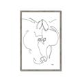 Picture of Line Drawn Horses I _GroupedProduct_Rectangle_Portrait_Framed_Matted_