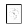 Picture of Line Drawn Horses I _GroupedProduct_Rectangle_Portrait_Framed_Matted_