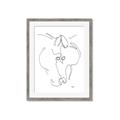 Picture of Line Drawn Horses I _GroupedProduct_Rectangle_Portrait_Framed_Matted_