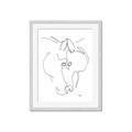 Picture of Line Drawn Horses I _GroupedProduct_Rectangle_Portrait_Framed_Matted_