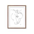 Picture of Line Drawn Horses I _GroupedProduct_Rectangle_Portrait_Framed_Matted_