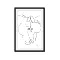Picture of Line Drawn Horses I _GroupedProduct_Rectangle_Portrait_Framed_Matted_