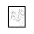Picture of Line Drawn Horses II  _GroupedProduct_Rectangle_Portrait_Framed_Matted_