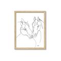 Picture of Line Drawn Horses II  _GroupedProduct_Rectangle_Portrait_Framed_Matted_