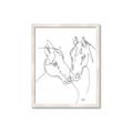 Picture of Line Drawn Horses II  _GroupedProduct_Rectangle_Portrait_Framed_Matted_