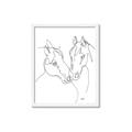 Picture of Line Drawn Horses II  _GroupedProduct_Rectangle_Portrait_Framed_Matted_