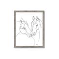Picture of Line Drawn Horses II  _GroupedProduct_Rectangle_Portrait_Framed_Matted_
