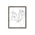 Picture of Line Drawn Horses II  _GroupedProduct_Rectangle_Portrait_Framed_Matted_