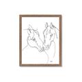 Picture of Line Drawn Horses II  _GroupedProduct_Rectangle_Portrait_Framed_Matted_