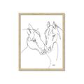 Picture of Line Drawn Horses II  _GroupedProduct_Rectangle_Portrait_Framed_Matted_