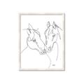 Picture of Line Drawn Horses II  _GroupedProduct_Rectangle_Portrait_Framed_Matted_