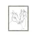 Picture of Line Drawn Horses II  _GroupedProduct_Rectangle_Portrait_Framed_Matted_