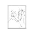 Picture of Line Drawn Horses II  _GroupedProduct_Rectangle_Portrait_Framed_Matted_