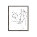 Picture of Line Drawn Horses II  _GroupedProduct_Rectangle_Portrait_Framed_Matted_