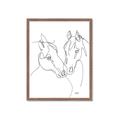 Picture of Line Drawn Horses II  _GroupedProduct_Rectangle_Portrait_Framed_Matted_