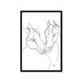 Picture of Line Drawn Horses II  _GroupedProduct_Rectangle_Portrait_Framed_Matted_