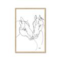 Picture of Line Drawn Horses II  _GroupedProduct_Rectangle_Portrait_Framed_Matted_