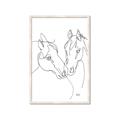 Picture of Line Drawn Horses II  _GroupedProduct_Rectangle_Portrait_Framed_Matted_