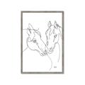 Picture of Line Drawn Horses II  _GroupedProduct_Rectangle_Portrait_Framed_Matted_