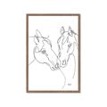Picture of Line Drawn Horses II  _GroupedProduct_Rectangle_Portrait_Framed_Matted_