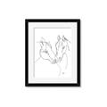 Picture of Line Drawn Horses II  _GroupedProduct_Rectangle_Portrait_Framed_Matted_
