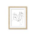Picture of Line Drawn Horses II  _GroupedProduct_Rectangle_Portrait_Framed_Matted_