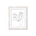 Picture of Line Drawn Horses II  _GroupedProduct_Rectangle_Portrait_Framed_Matted_