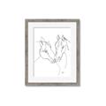 Picture of Line Drawn Horses II  _GroupedProduct_Rectangle_Portrait_Framed_Matted_