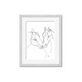 Picture of Line Drawn Horses II  _GroupedProduct_Rectangle_Portrait_Framed_Matted_