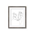 Picture of Line Drawn Horses II  _GroupedProduct_Rectangle_Portrait_Framed_Matted_