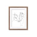 Picture of Line Drawn Horses II  _GroupedProduct_Rectangle_Portrait_Framed_Matted_