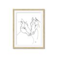 Picture of Line Drawn Horses II  _GroupedProduct_Rectangle_Portrait_Framed_Matted_