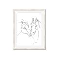 Picture of Line Drawn Horses II  _GroupedProduct_Rectangle_Portrait_Framed_Matted_