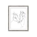 Picture of Line Drawn Horses II  _GroupedProduct_Rectangle_Portrait_Framed_Matted_