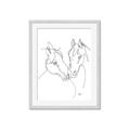 Picture of Line Drawn Horses II  _GroupedProduct_Rectangle_Portrait_Framed_Matted_