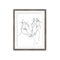 Picture of Line Drawn Horses II  _GroupedProduct_Rectangle_Portrait_Framed_Matted_