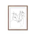 Picture of Line Drawn Horses II  _GroupedProduct_Rectangle_Portrait_Framed_Matted_
