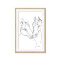 Picture of Line Drawn Horses II  _GroupedProduct_Rectangle_Portrait_Framed_Matted_
