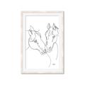 Picture of Line Drawn Horses II  _GroupedProduct_Rectangle_Portrait_Framed_Matted_