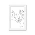 Picture of Line Drawn Horses II  _GroupedProduct_Rectangle_Portrait_Framed_Matted_