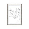 Picture of Line Drawn Horses II  _GroupedProduct_Rectangle_Portrait_Framed_Matted_