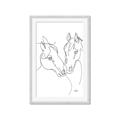 Picture of Line Drawn Horses II  _GroupedProduct_Rectangle_Portrait_Framed_Matted_