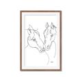 Picture of Line Drawn Horses II  _GroupedProduct_Rectangle_Portrait_Framed_Matted_