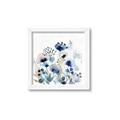 Picture of Ink Blue Flowers I  _GroupedProduct_Square_Framed_Matted_