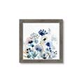 Picture of Ink Blue Flowers I  _GroupedProduct_Square_Framed_Matted_