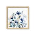 Picture of Ink Blue Flowers I  _GroupedProduct_Square_Framed_Matted_