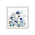 Picture of Ink Blue Flowers I  _GroupedProduct_Square_Framed_Matted_
