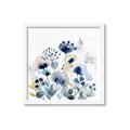 Picture of Ink Blue Flowers I  _GroupedProduct_Square_Framed_Matted_