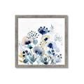 Picture of Ink Blue Flowers I  _GroupedProduct_Square_Framed_Matted_